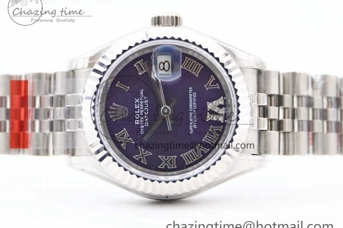 Steel NH05 28 904L Roman Edition Dial on Bracelet SS DateJust President TWF Purple Best Lady Markers 1:1 0123